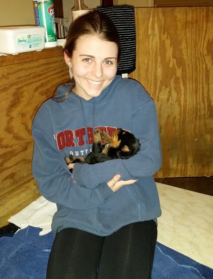 2 week old puppy with Amanda